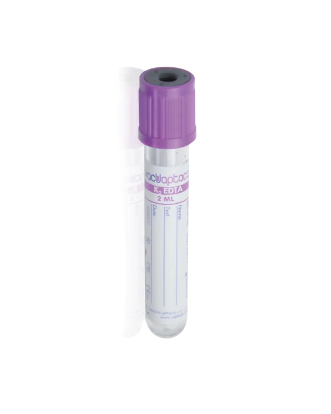 Tubo de hematología con EDTA K2